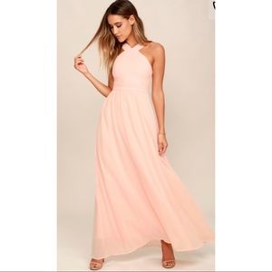 Lulus Air of Romance Peach Maxi Dress